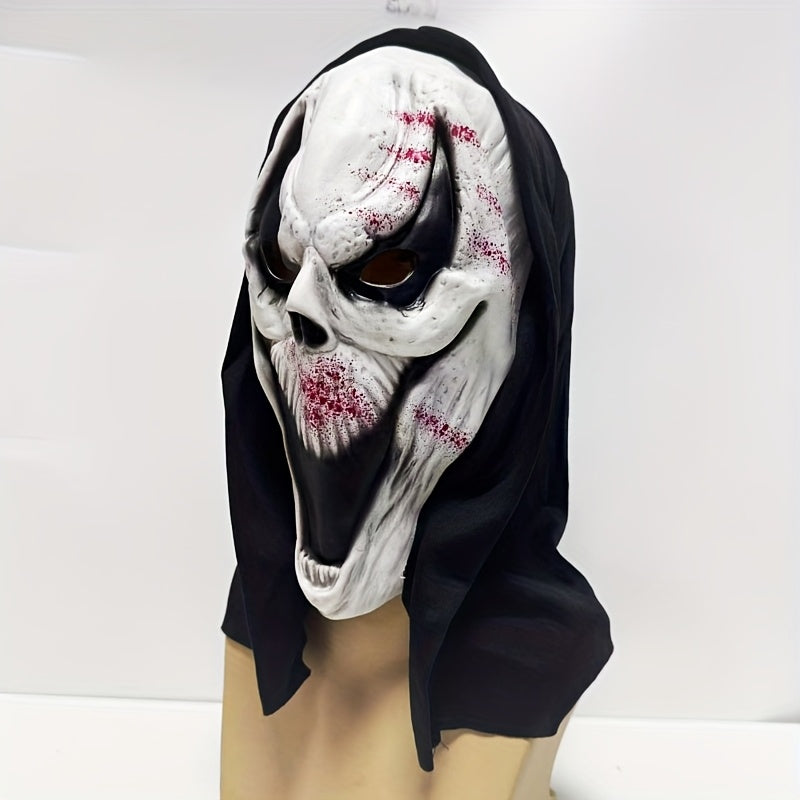 Skanto | Voksen Full Face Halloween Skummel Maske | Hodeskalle Design Hette
