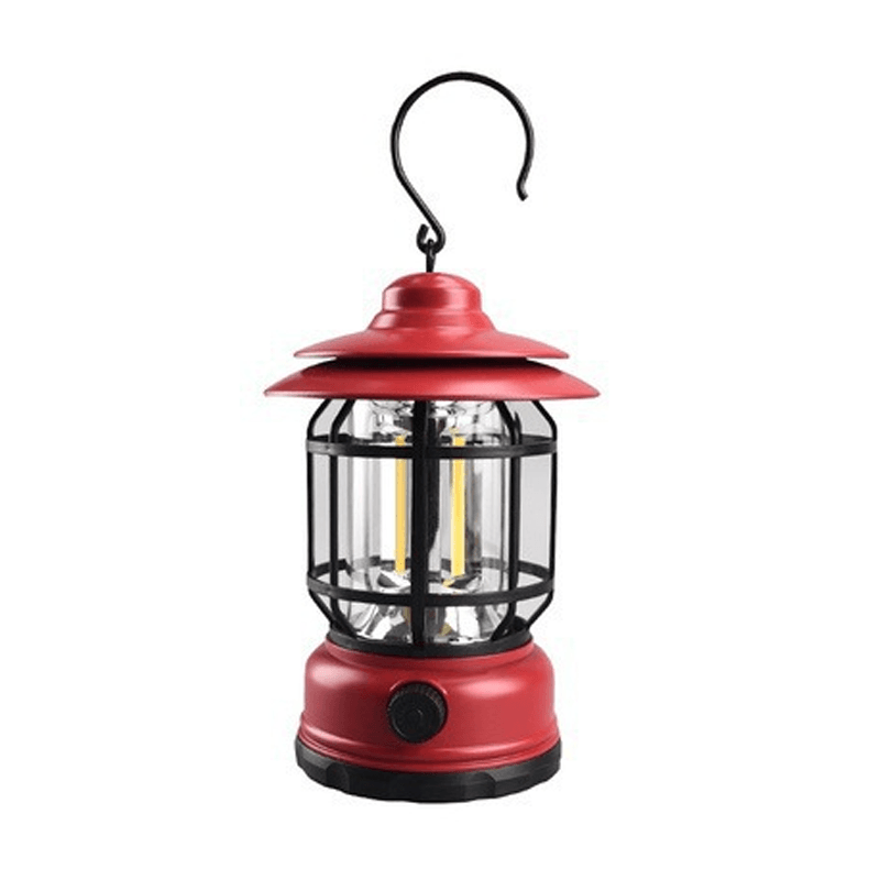 Portae Retro-Campinglampe - VintageGlow, LED-Campinglampe for utendørs, hage og eventyr