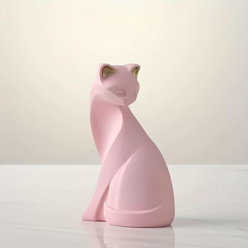 Skanto | Moderne Harpiks Katt Figur – Nordisk Stil Dekor