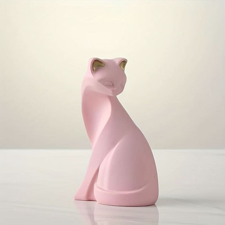 Skanto | Moderne Harpiks Katt Figur – Nordisk Stil Dekor