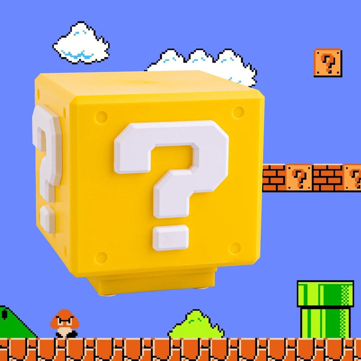Power-Up Blokk Nattlys - Super Mario-inspirert Spilldekorasjon Skanto