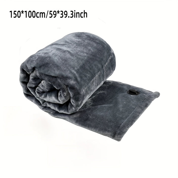 12V oppvarmet bilslangeboks – Myk flanell slangeboks med overopphetingsbeskyttelse for bil og camping