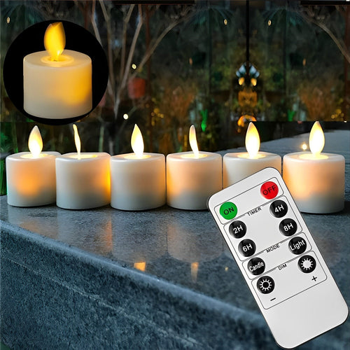 Skanto | Elektronisk stearinlys med bevegelig flamme | Veke-løs LED lys