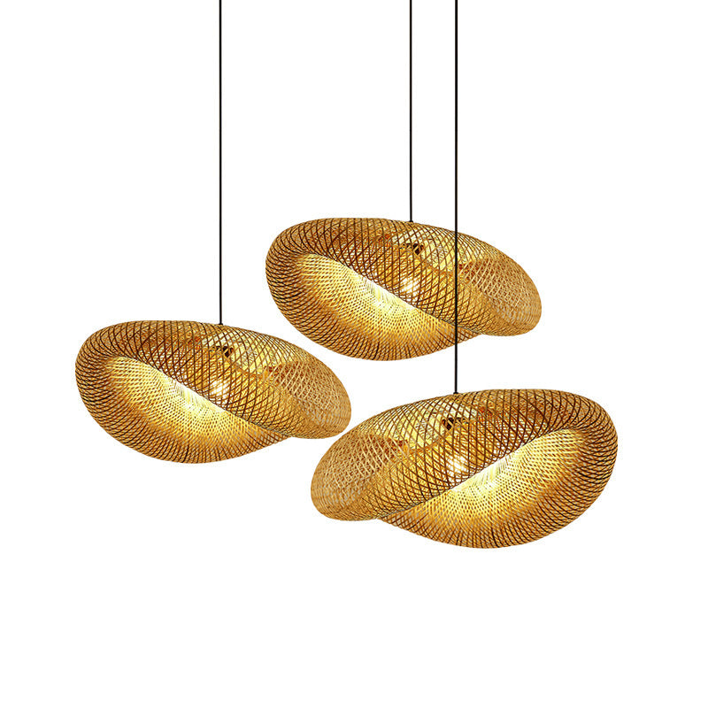 Skanto | Rattanvevd Bambus - Pendellampe - Led - Lys