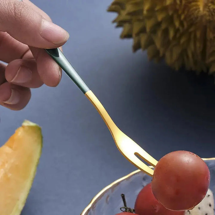 7stk Rustfritt Stål Fruktgafler Dessertkakegafler Salatgafler | Skanto