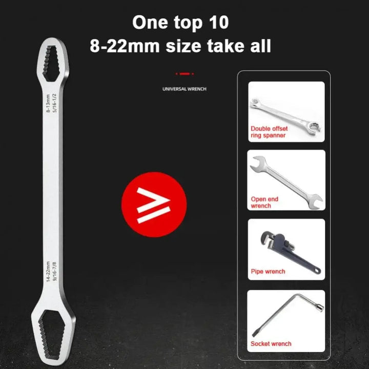 8–22 mm universal multifunksjonsnøkkel