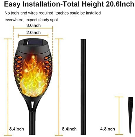 Skanto | 8-Pack: Solcelledbelysning med flimrende flamme