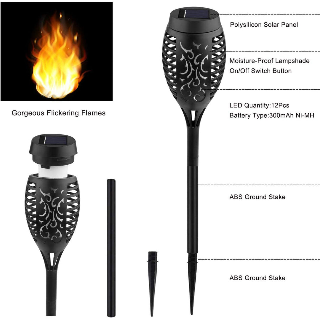 Skanto | 8-Pack: Solcelledbelysning med flimrende flamme