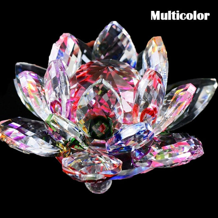 Skanto | 80Mm Kvarts Krystaller Lotusblomst Håndverk Glass Fengshui Ornamenter Helbredende Krystaller Hjem Fest Wicca Dekorasjon Yoga Gaver Suvenir