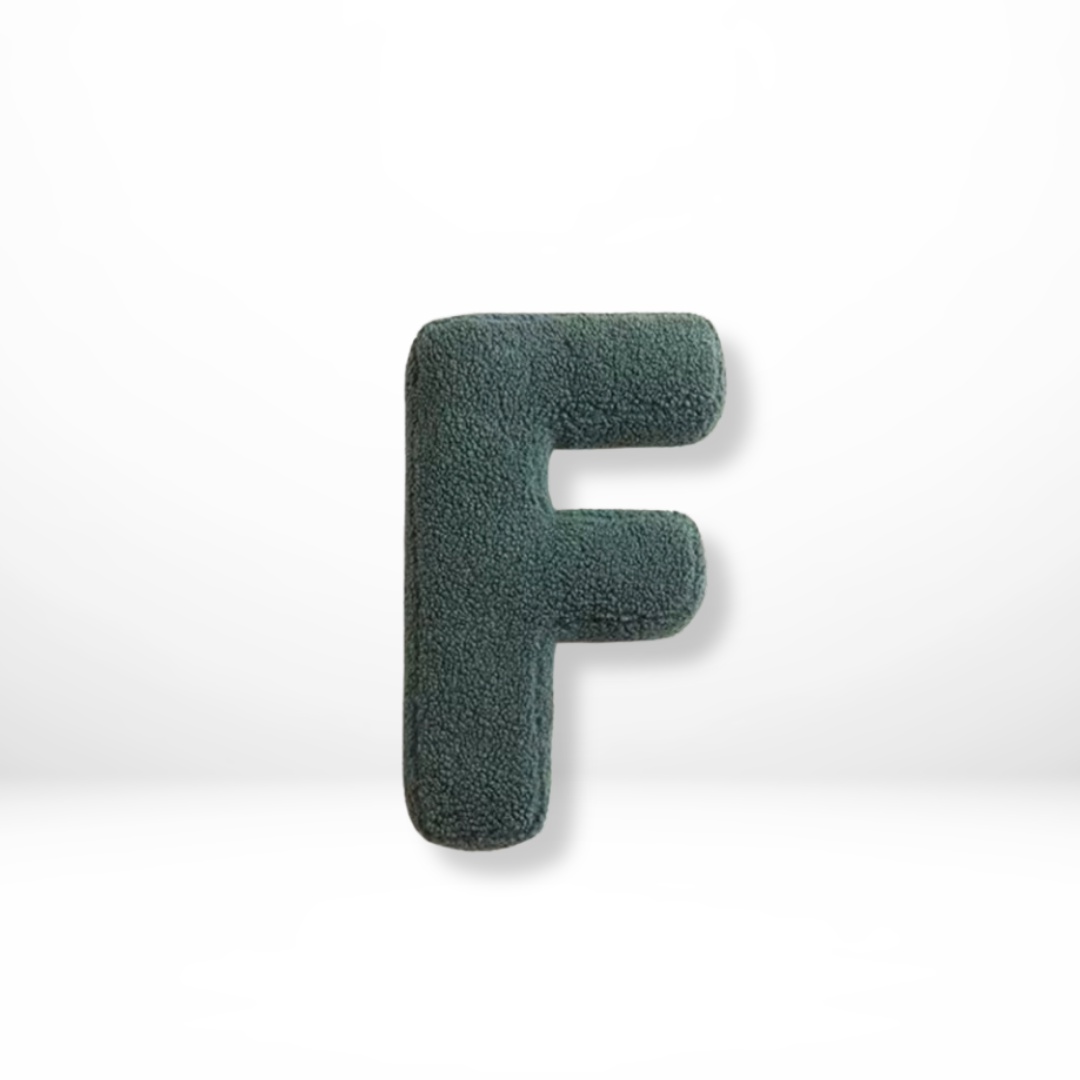 Norvo | Alfabetpute Velura – Myk fløyelsdekorativ pute i hver bokstav av alfabetet