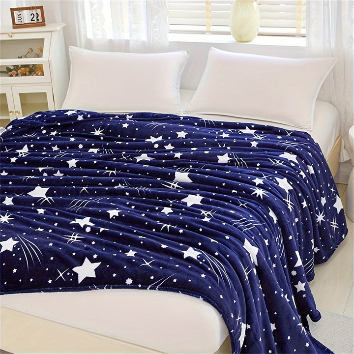MeteorFleece – Myk Fleece Teppe med Meteor Mønster Skanto