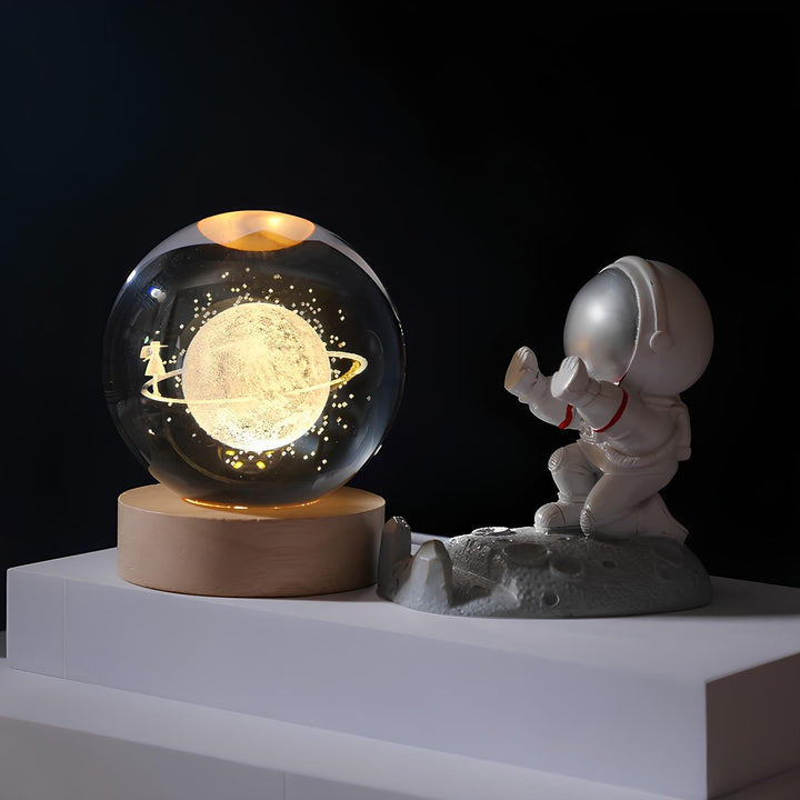 Skanto | SolarSphere – Krystall Solsystem med LED-belysning | Utdannings- og dekorasjonsgave