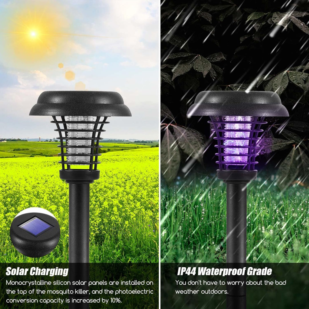 Skanto | Sol Insektdreper med LED Lys – Vanntett Hagebelysning for Myggavvisning