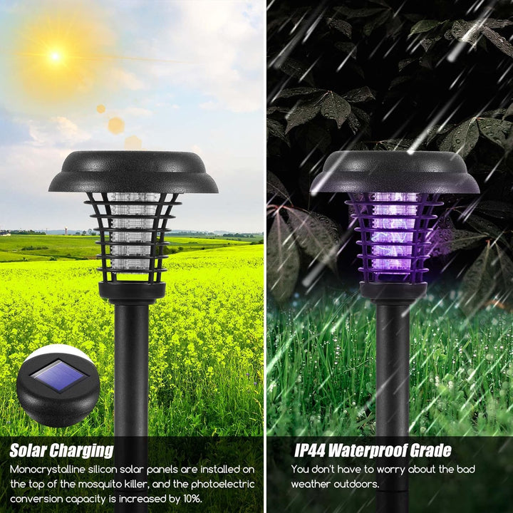 Skanto | Sol Insektdreper med LED Lys – Vanntett Hagebelysning for Myggavvisning