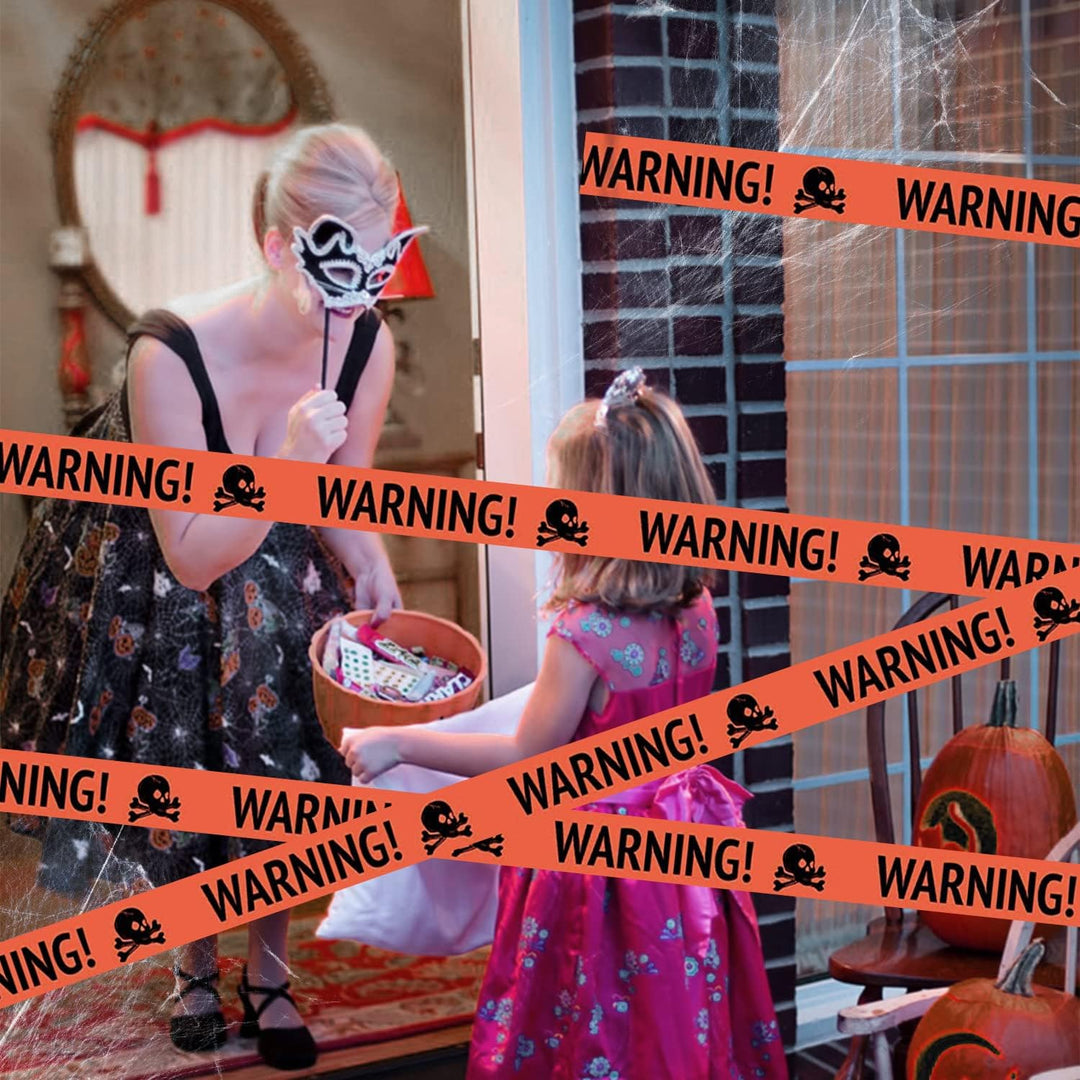 Skanto | Halloween Warning Tape Plastisk Skalle Banner
