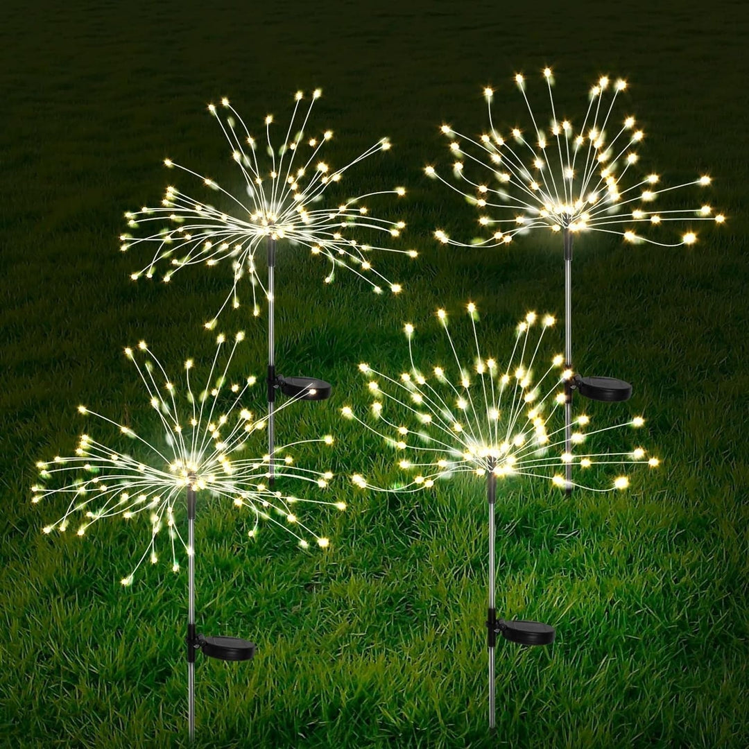 4-pack Solarskudds-hagebelysning – Værbestandig LED-dekorasjonsbelysning, solvarmet for hage og terrasse
