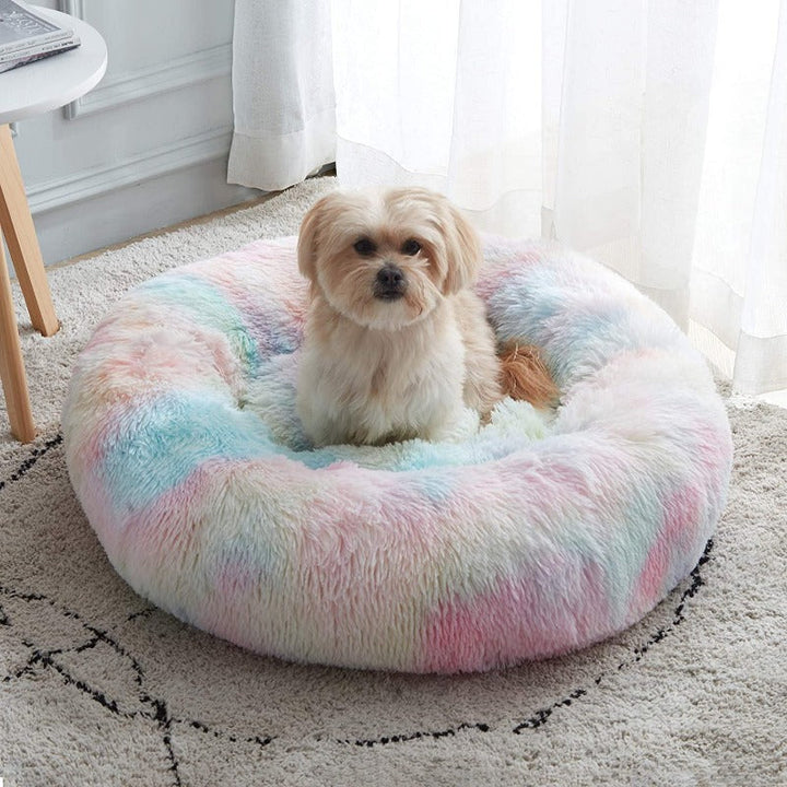 Skanto | Beef Rainbow Ekstra Plysj Beroligende Donut Hundesenger