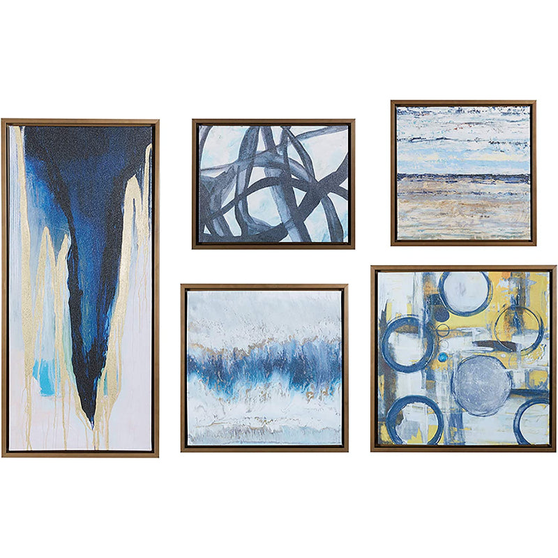 5 stk Moderne Abstrakt Lerret Veggkunst Maleri | Skanto