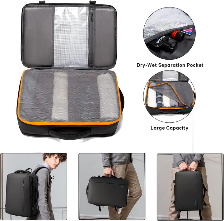 Utvidbar 26–45L Vanntett Reise Ryggsekk med Laptoplomme & Duffelbærer | Skanto