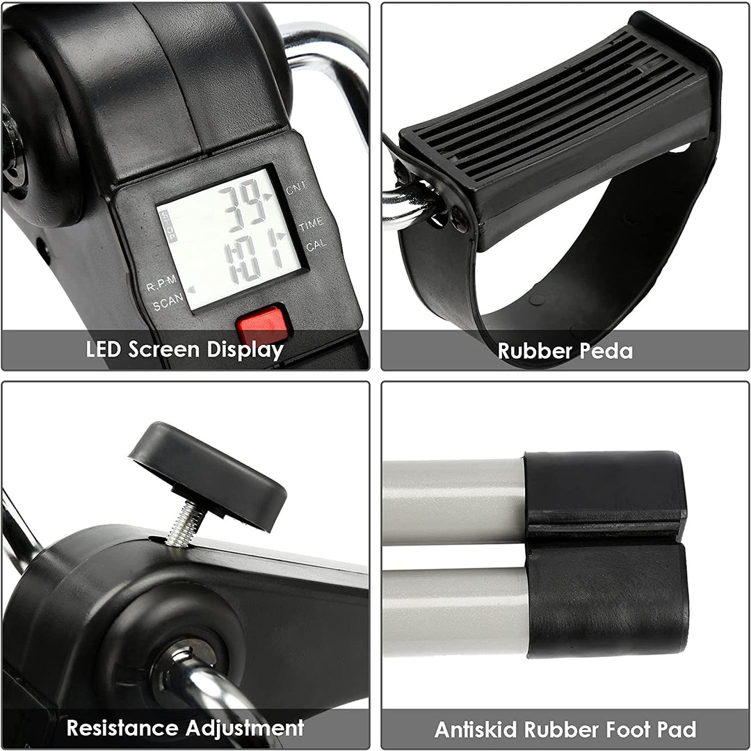 Mini-Home Trainer Fitness Bike Leg Trainer med LCD Display | Skanto
