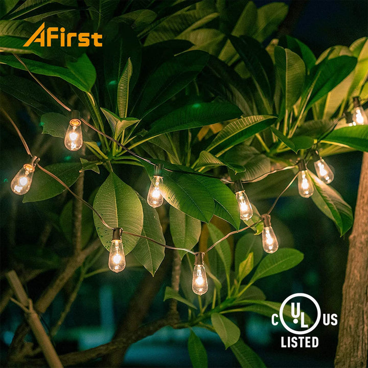 Skanto | Afirst 20Ft Utendørs Lyskjede - 22 Vanntette Edison-pærer For Patio & Fest