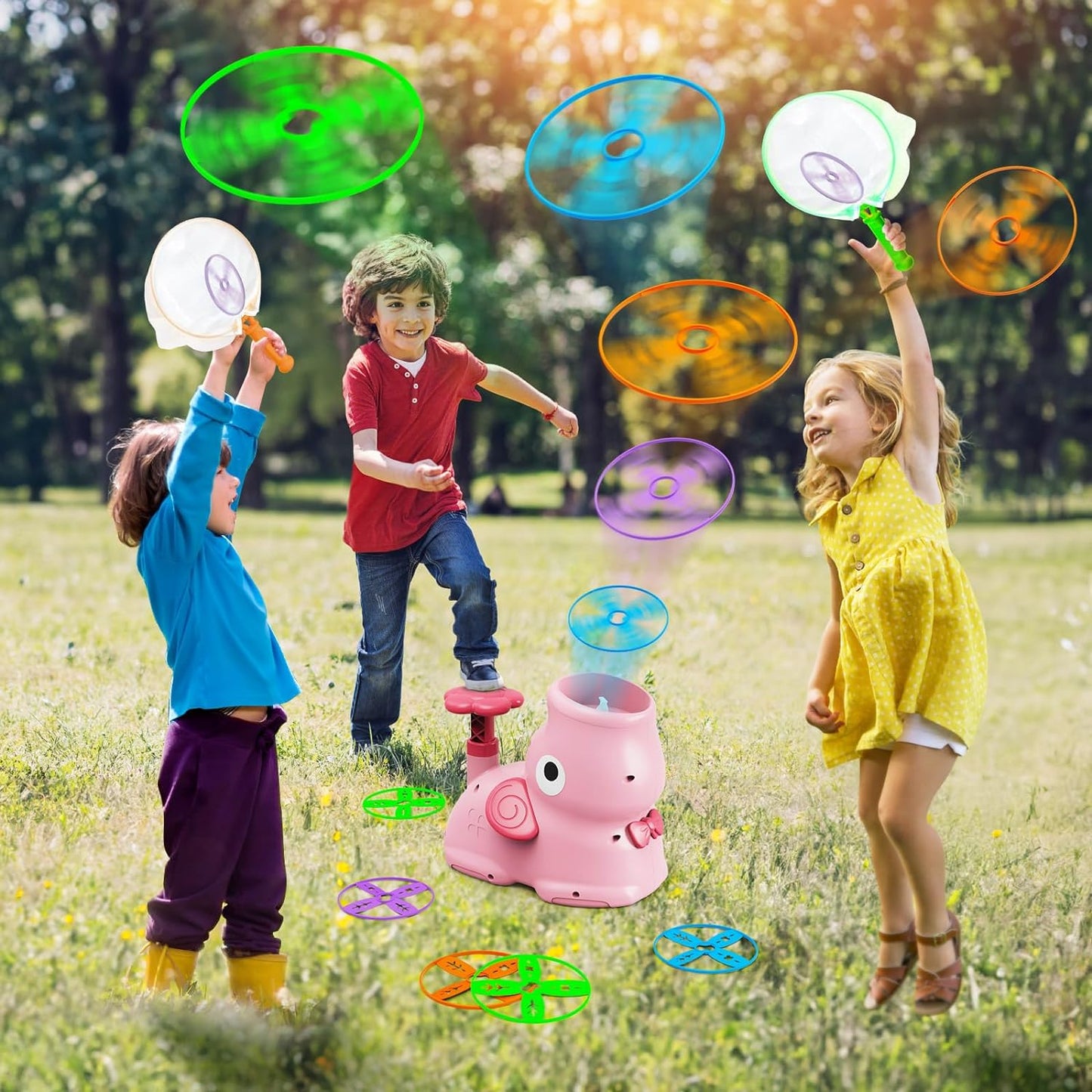 Norvo | AirZoom Launcher | Bring play fun to new heights - Flying Saucer Lekesett