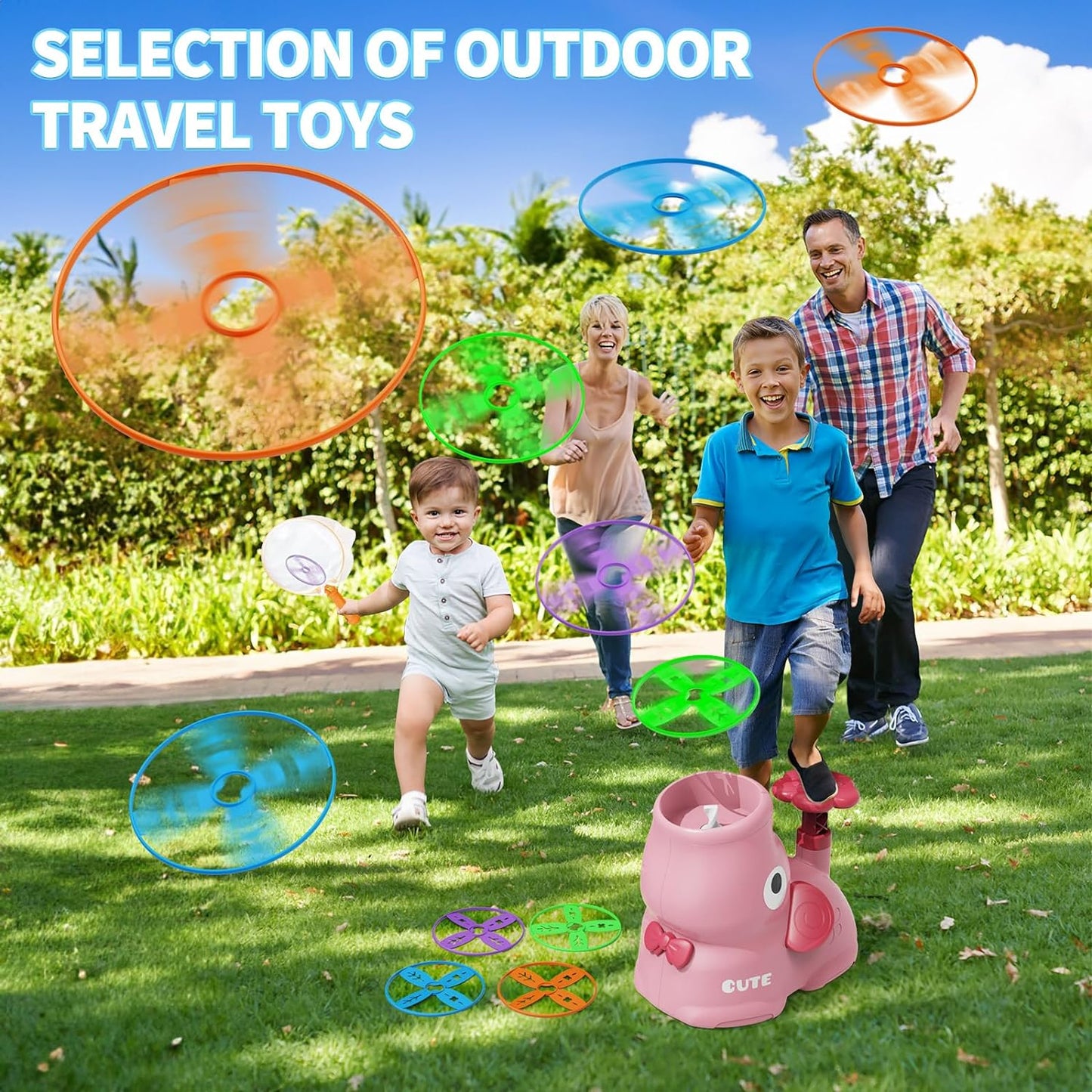 Norvo | AirZoom Launcher | Bring play fun to new heights - Flying Saucer Lekesett