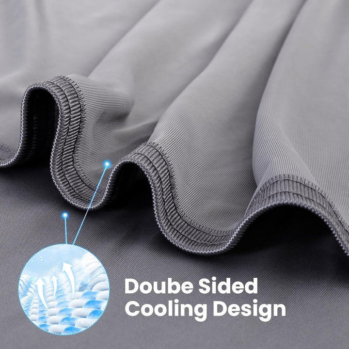 Q-Max > 0.5 Gradient Gray Cooling Blanket – Dobbelt-Sidig, Pustende & Maskinvaskbar | Skanto