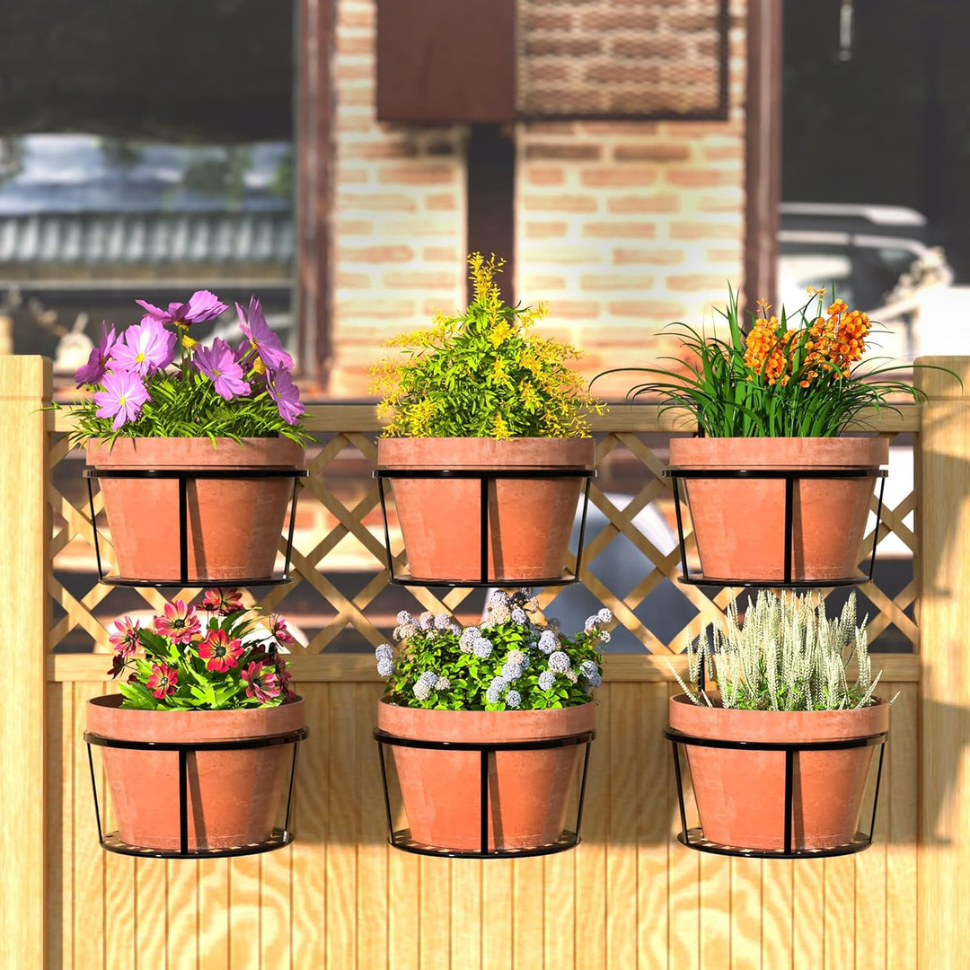 Skanto | Hengeplantekurv laget av metall – Balkong Blomsterpotte med krok for hage og terrasse