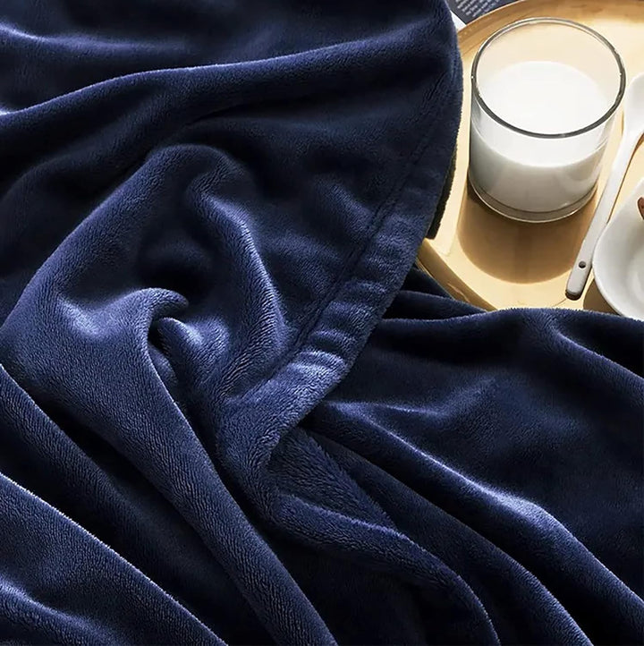 Fleece Stor Sofa Kaste Lettvekt Fuskepels Teppesett