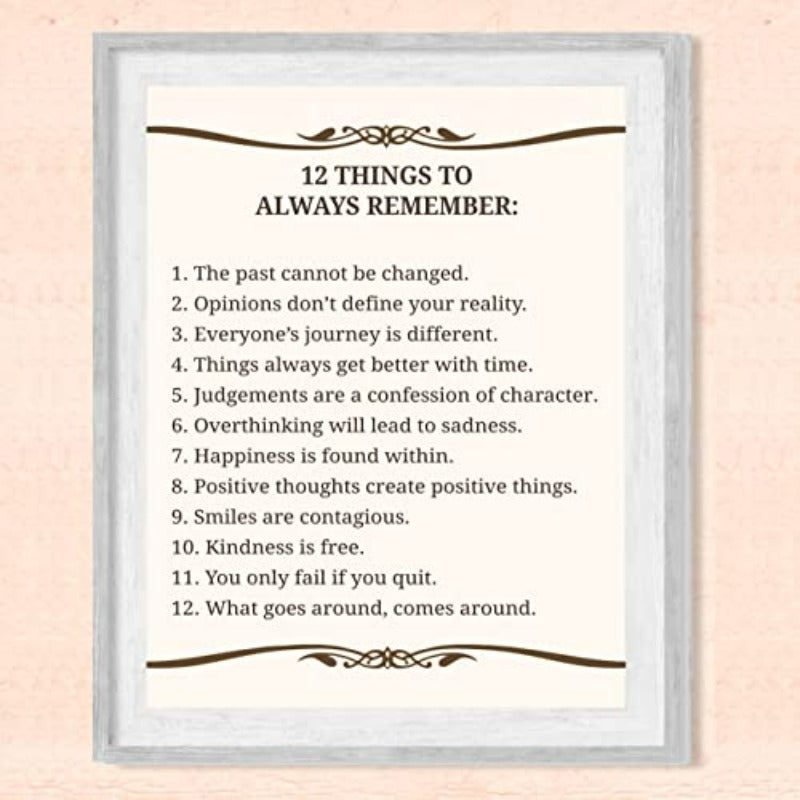 "12 Things to Always Remember" Poster | Skanto