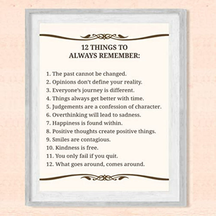"12 Things to Always Remember" Poster | Skanto
