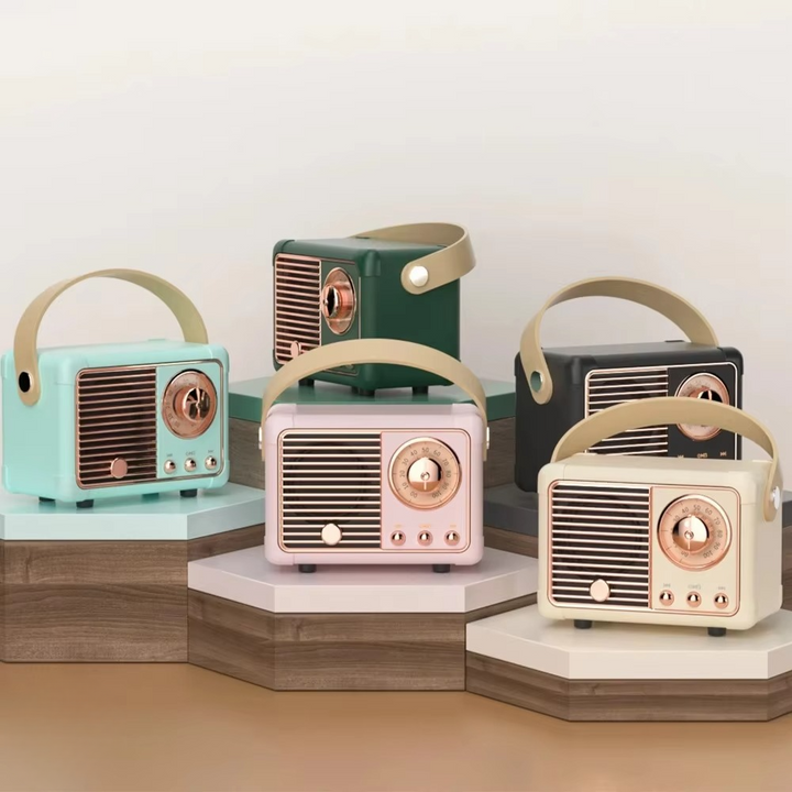 Skanto | Vintage-style trådløs Bluetooth-høyttaler med subwoofer
