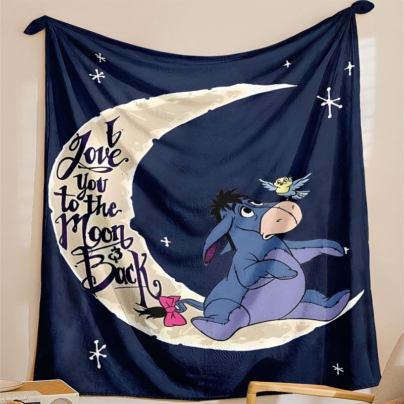 Skanto | Mykt fleeceteppe med Eeyore-design - Tilgjengelig i flere størrelser for alle årstider