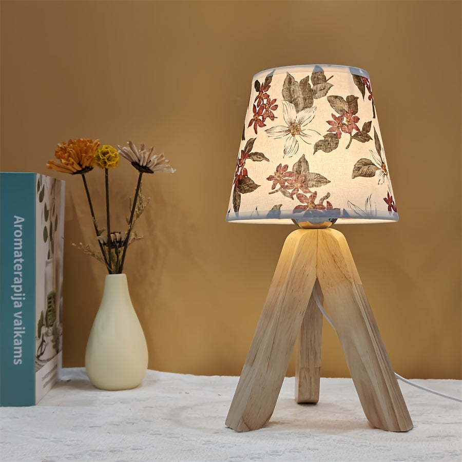 FloralGlow Lampe - Elegant LED Bordlampe med TreSkanto