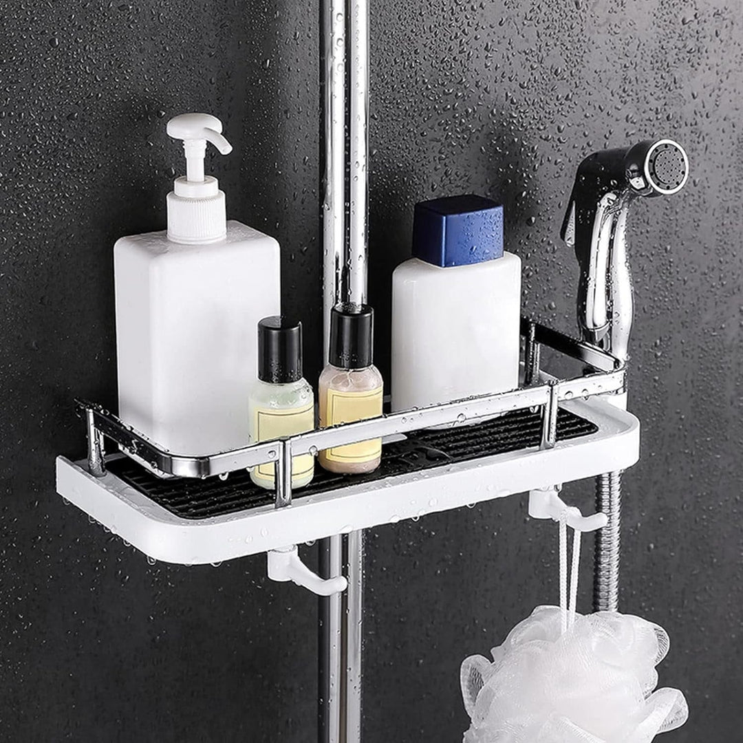 Ingen borrehull baderomspole dusjlagringsstativ holder | Skanto