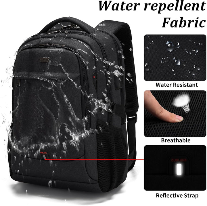 Vanntett reise laptop ryggsekk med USB-port og organisert lagring | Skanto