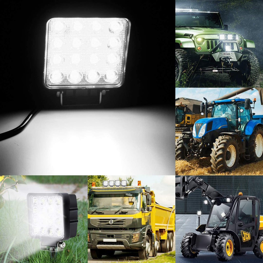 LED Arbeidslys 48W IP67 Ryggelys 2X-10X | Skanto