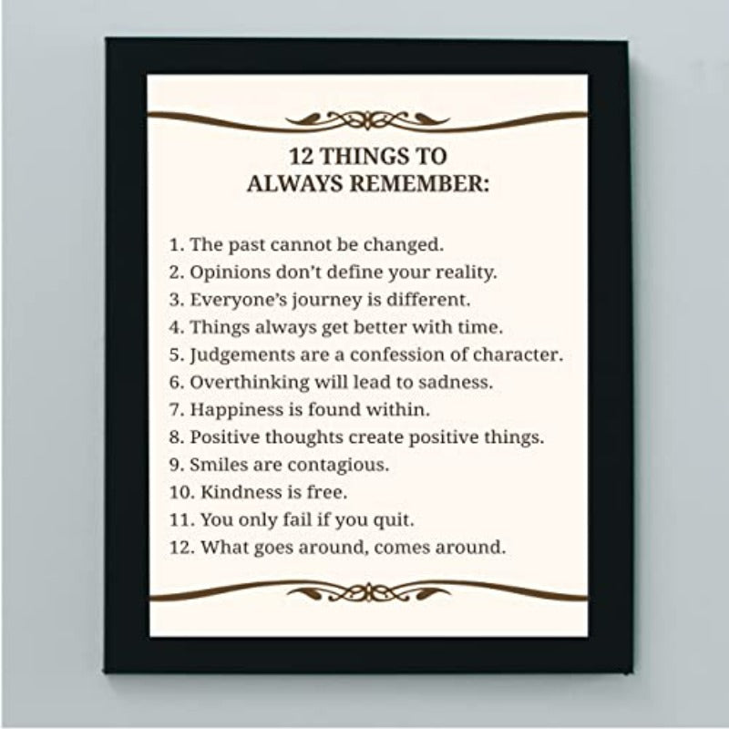 "12 Things to Always Remember" Poster | Skanto