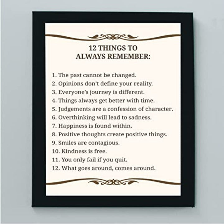 "12 Things to Always Remember" Poster | Skanto