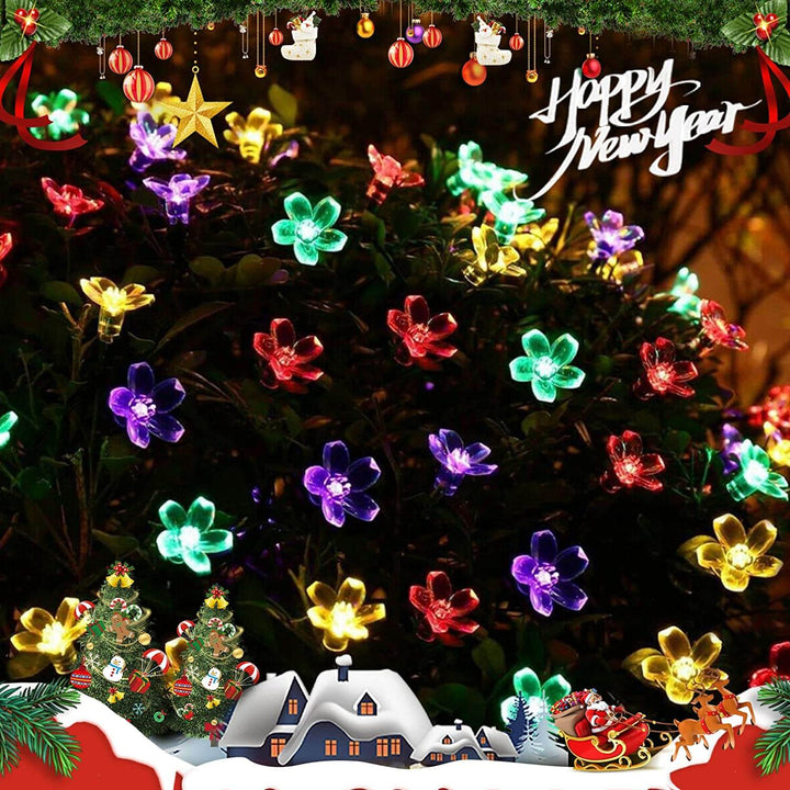 Skanto | LED Solar Sakura String Lights Vanntette Utendørs Fe Blomster Lys