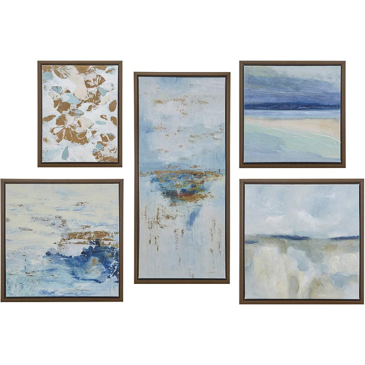 5 stk Moderne Abstrakt Lerret Veggkunst Maleri | Skanto
