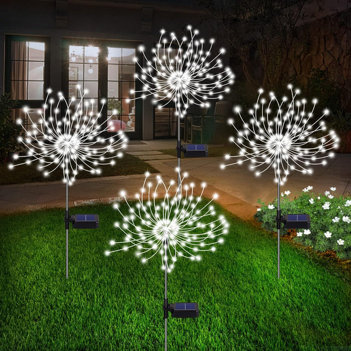 4-pack Solarskudds-hagebelysning – Værbestandig LED-dekorasjonsbelysning, solvarmet for hage og terrasse