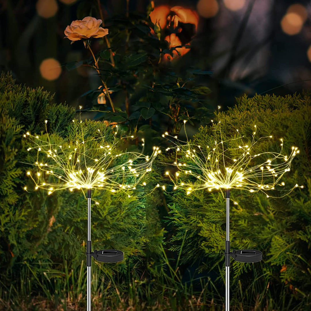 4-pack Solarskudds-hagebelysning – Værbestandig LED-dekorasjonsbelysning, solvarmet for hage og terrasse