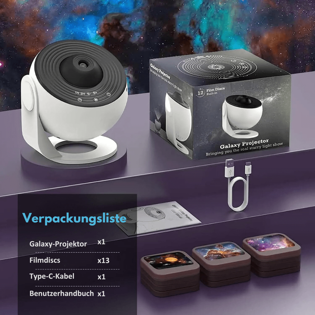 Skanto | HD stjernehimmel projektor med 13 galakse skiver