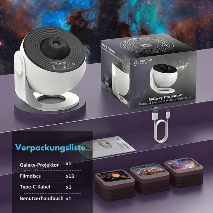 Skanto | HD stjernehimmel projektor med 13 galakse skiver