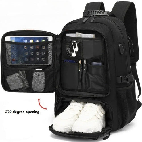 Skanto | TechTrek Pro Explorer Ryggsekk med USB-port – 50L-80L Reiseteknikk