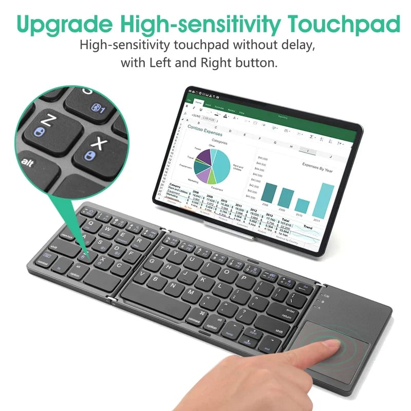 Skanto | Sammenleggbar Bluetooth-tastatur med berøringspad