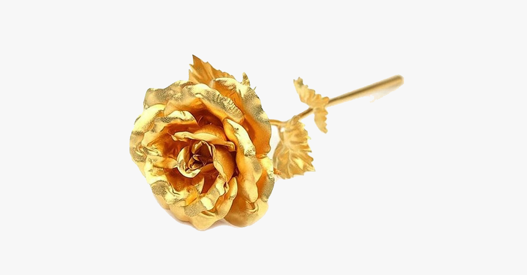 Skanto | 24K gullbelagt ekte rose med gaveeske