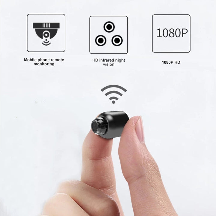 Skanto | Mini Trådløs Spionkamera - Skjult CCTV, WiFi, Utendørs Sikkerhet, Bevegelsesdeteksjon